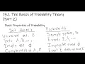 Section 13 1 - The Basics of Probability Theory Part 2