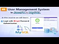 Part 8 User Management System in JavaFX MySQL Login with BCrypt Password Authentication