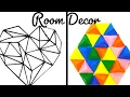 DIY Room Decor Hexagonal Wall Decor Heart Polygon Wall Decor Art Waves