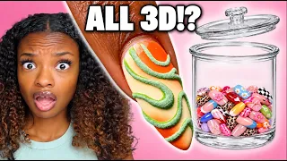 The Jar Picks My Nail Designs… But EVERY Nail Has to Be 3D!