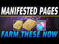 This EASY Manifested Pages Farm is Absolutely INSANE Fastest Spectral Page Farm Destiny 2