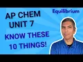 AP Chem UNIT 7 - You ve Got to Know These 10 Things About Equilibrium