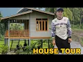 Lagu House tour bahay sa bukid Unang sampa sa hagdan naikabit mga kahoy bintana at pinto