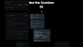 Source Code of New Year 2023 Countdown CSS and HTML