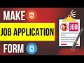 Online Job Application Form HTML CSS JS Project