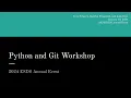 2024 ESDS Annual Event Python Git Tutorial