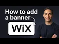 How to Add a Banner on Wix Website 2026 Method