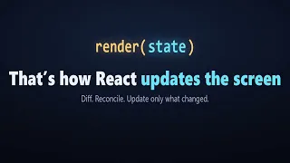 How React Updates the Screen Virtual DOM Diffing Reconciliation in 60 Seconds
