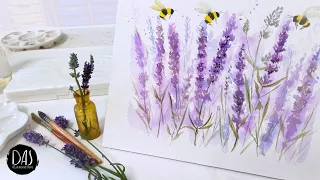 The Painting Game-Changer I Use Most Loose Watercolor Lavender Flower Tutorial
