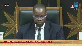 DIRECT ASSEMBLÉE NATIONALE/DÉCLARATION DE POLITIQUE GÉNÉRALE :PREMIER MINISTRE AHMADOU AL AMINOU LO