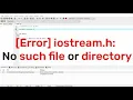 How to fix no such file or directory Error occur in C