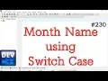Write a program for print months name using switch Case statement Simple Method Apply