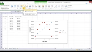 Plotting an x-y graph in Excel - part 1