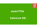 Selenium IDE assertTitle