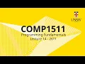 COMP1511 Week 8 Lecture 2