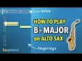 Bb Major Scale Tutorial Alto Sax Saxplained