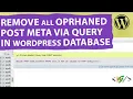 How to Delete All Orphaned Post Meta using SQL Query in WordPress Database in phpMyAdmin