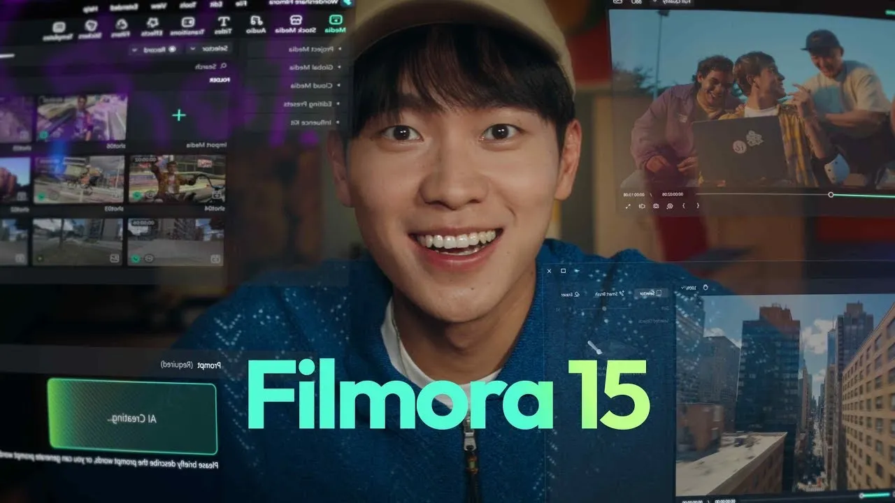 Wondershare Filmora France — Wondershare Filmora — Éditez comme un Expert avec Filmora IA (YouTube video ad)