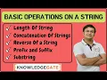 Basic Operations on strings TOC Tofl THEORY OF COMPUTATION AUTOMATA THEORY part-7
