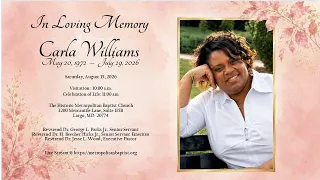 A Celebration In Loving Memory of Mrs Carla Williams