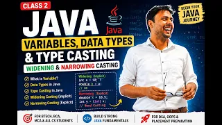 Java Variables Data Types Type Casting Widening Narrowing Casting Class 2