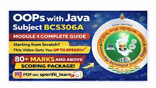 OOPS with Java - Module 4 BCS306A Score 80 Marks with This VTU PDF on Instagram sporifii