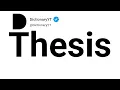 Thesis Synonyms Thesaurus Similar Words