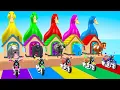 Download Lagu Best Long Slide Game With Cow Elephant Gorilla Hippopotamus Tiger 3d Animal Game Funny 3d Animals