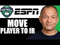How to MOVE Player to IR on ESPN Fantasy Football App Quick Guide