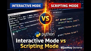 Python Interactive Mode vs Scripting Mode Python Tutorial for Beginners