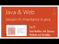 Inheritance in Java Final Modifier with Classes Methods and Variables