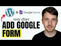 How to Add Google Form in WordPress Website 2026 Easy Steps