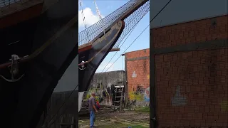 Maneuvering a huge boat with pulleys, a winch, animal grease and an incredible team of OG carpenters