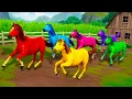 Magical Color Horses Stolen from the Farm Epic Farm Heist Adventure Funny Animals