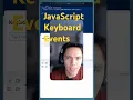 JavaScript keyboard events tutorial