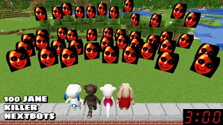 Download 100 JANE THE KILLER NEXTBOTS ARE CHASING US in Minecraft - Gameplay - Coffin Meme MP3