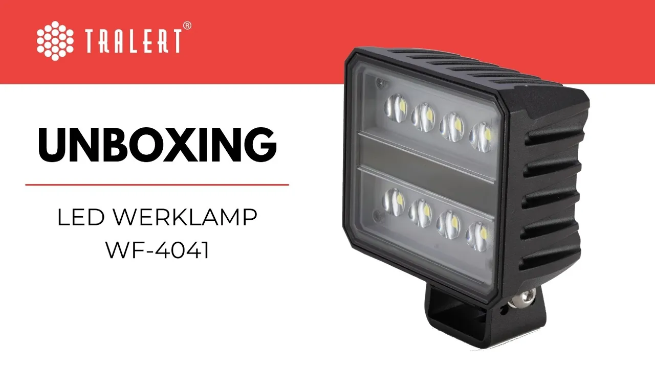 Vidéo : feu de travail LED | 4 100 lumen | 40 watts | IP69K | connecteur Deutsch intégré | WF-4041
