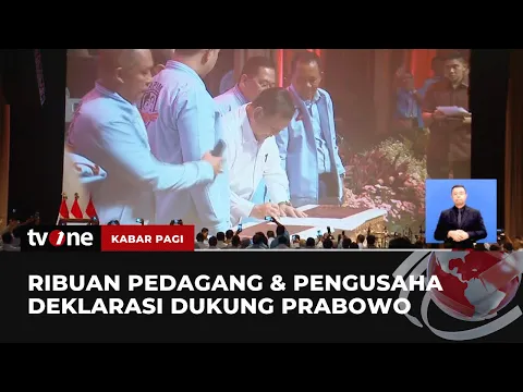 Prabowo Hadiri Deklarasi Dukungan Relawan Pedagang Indonesia Maju