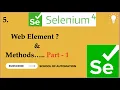 Selenium Basic Tutorial 5 - Web-Element Methods Java Selenium 4