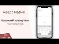 React Native KeyboardAvoidingView