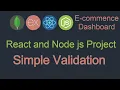 React and node JS project React js Form validation
