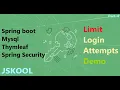 Part-4 Limit Login Attempts Added all the server side logics with Spring boot