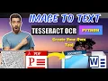 Convert Extract Text From Images In Python TESSERACT OPENCV