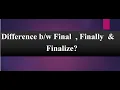 Difference Between final finally and finalize in Java Hindi