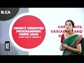 DAY06 III SEM B C A OBJECT ORIENTED PROGRAMMING WITH JAVA CONSTANTS VARIABLES DATA TYPES L6