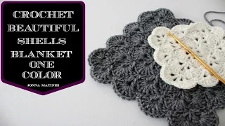How To Crochet A Beautiful Shells Blanket In One Color How To Crochet A Blanket Shells Stitch 