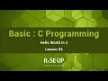 Basic C Programming Tutorials Hello World In C Bangla Tutorial 3