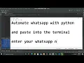 Automate WhatsApp message Hack WhatsApp WhatsApp trick Learn Python Python Project