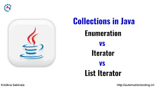 Difference between Enumeration Iterator and ListIterator in Java Java Collection Java Tutorial
