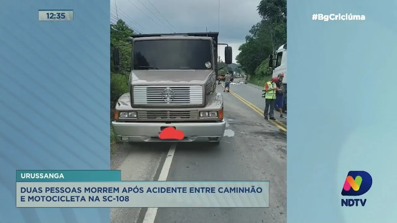 Giro de Notícias: duas pessoas morrem após acidente entre caminhão e motocicleta em Urussanga